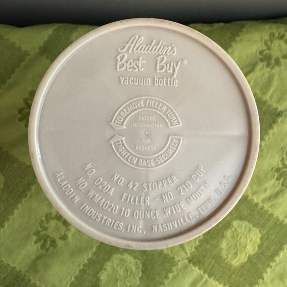 Aladdin WM4020 Vintage Brown Plaid 10 oz Best Buy Wide Mouth Thermos Bottle USA - Picture 6 of 6